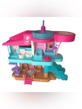 Little People Barbie Beach House Dreamhouse Playset Pool Slide